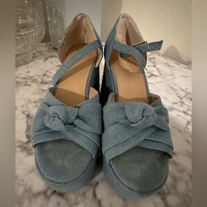 Copper Key Blue Platform Shoes